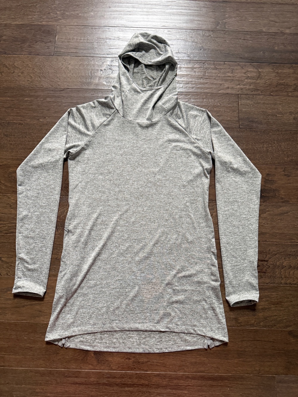 Veil Halo Women’s Modest Hijab Heather Gray Athletic Sporty Long Sleeve Shirt